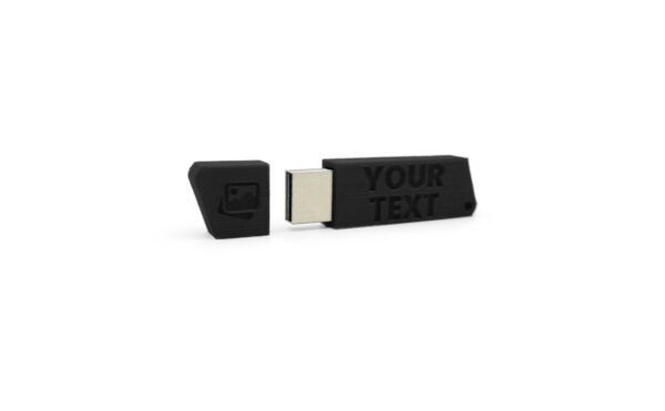 Clé USB 3D personnalisée avec texte et image personnalisables, couleur noir