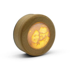 Lithophanie personnalisée imprimée en 3D avec une photo illuminée, cadeau original pour couple ou mariage.